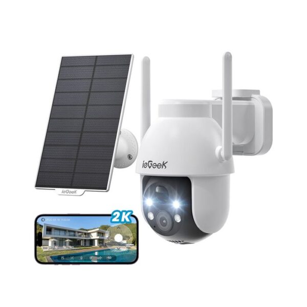 Camera de supraveghere solara ieGeek, WiFi,