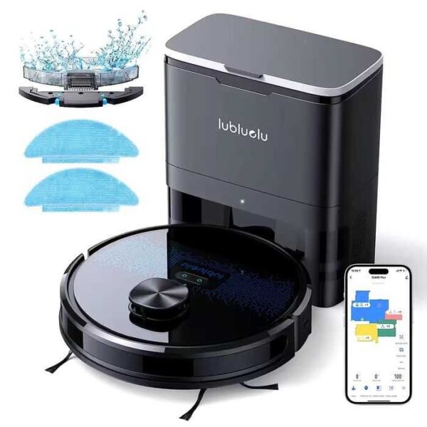 Robot aspirator Lubluelu SL60 mop cu statie de aspirare