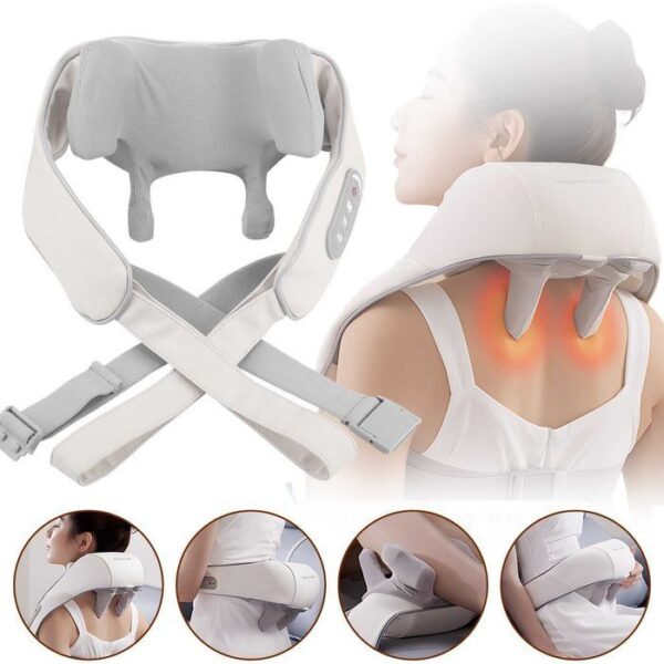 Pernă de masaj Shiatsu cu presopunctură și funcție de încălzire