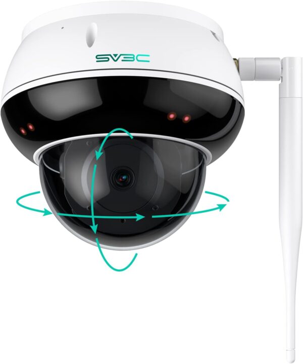 Cameră de supraveghere video wireless SV3C 4K PTZ WiFi pentru exterior