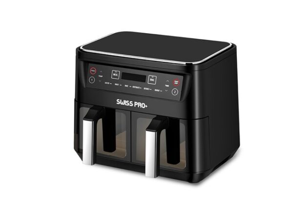Friteuză cu aer cald Swiss Pro+, dublă, 2 x 4L