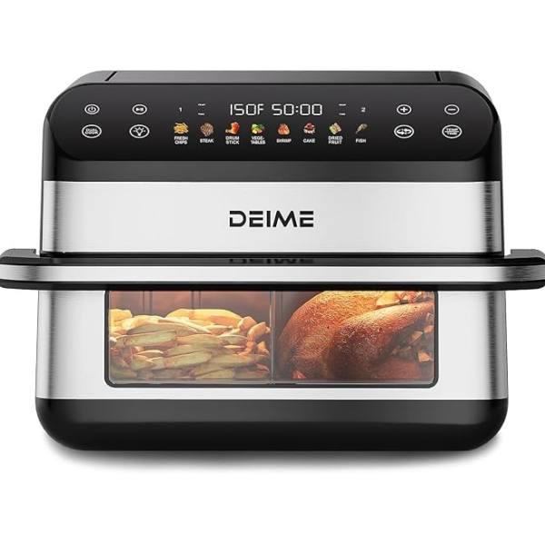 Friteuza cu aer cald DEIME cuptor Airfrayer dublu 1800 W