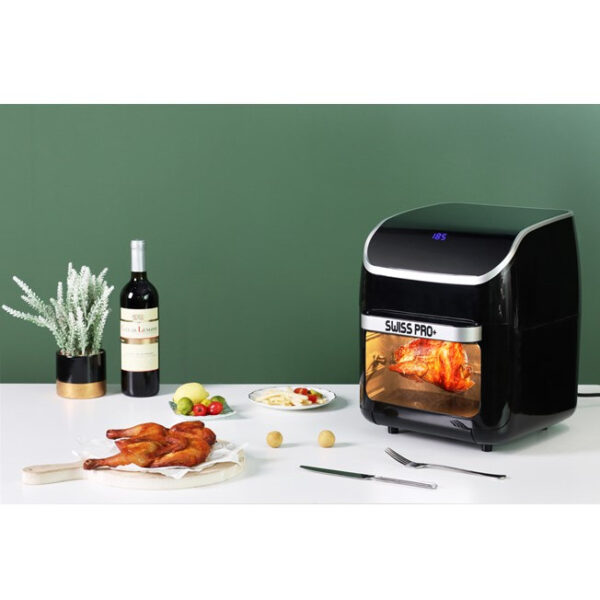 Friteuza cu aer cald Swiss Pro+ 12 litri Air flayer Touch screen cu cuptor deshidrator gratar cu aer