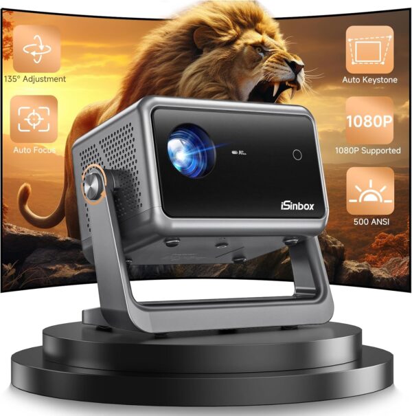 Proiector iSinbox WiFi6 Bluetooth rotativ la 135°